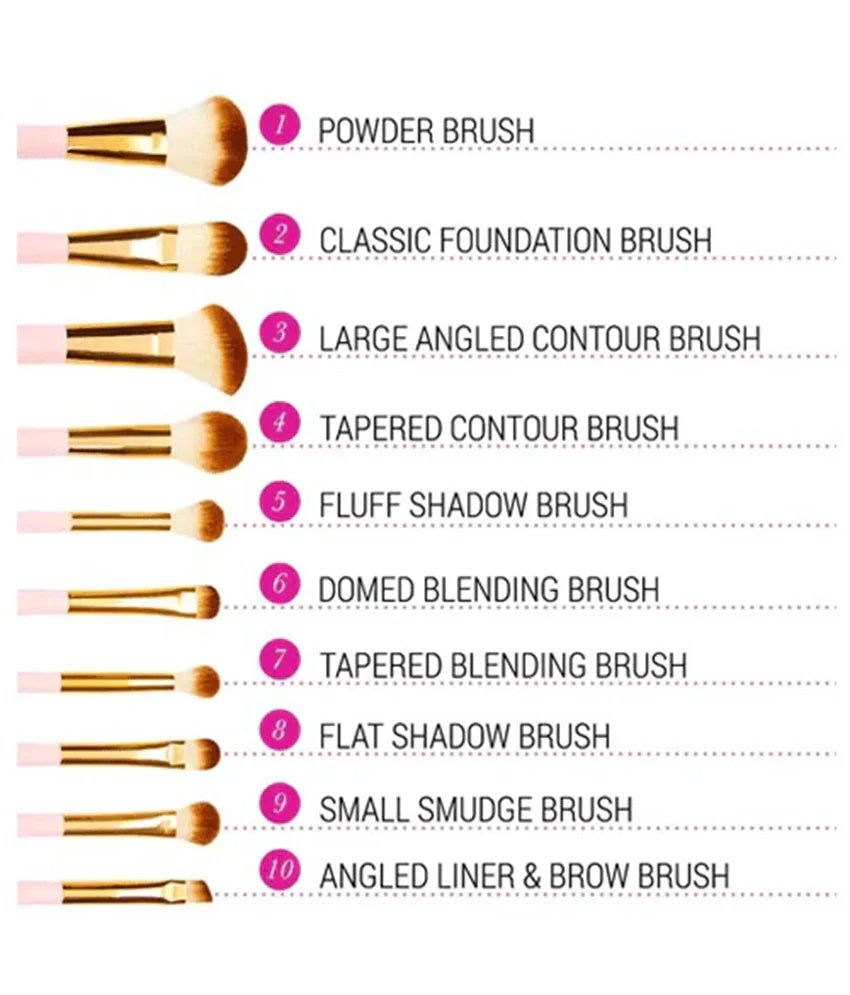 BH Cosmetics - Pink Perfection 10 Piece Brush Set with a box