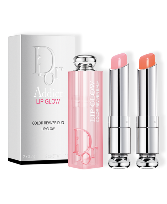 Dior Addict Lip Glow Lip Balm Lip Kit - 004 Coral +001 Pink