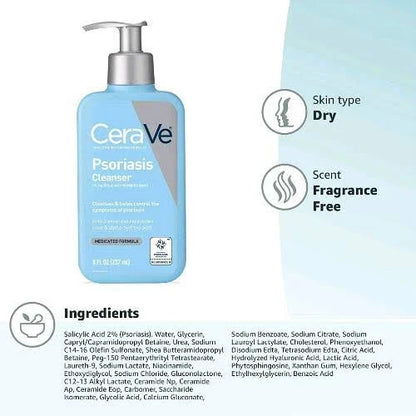 CeraVe Psoriasis Cleanser With Salicylic Acid Psoriasis Wash (237ml)