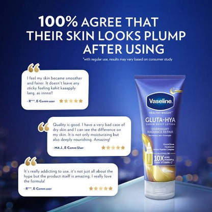 Vaseline Gluta-Hya Serum Burst Lotion Over Night Radiance Repair 330ml