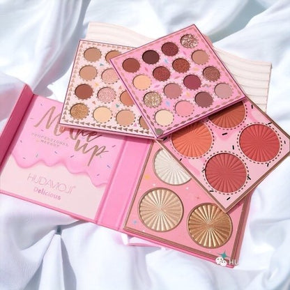 Hudamoji 4in1 Delicious Highlighter Blush And Eyeshadow Palette