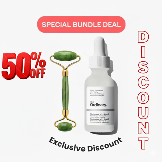 Ordinary Niacinamide Serum + Gua Sha Jade Roller Bundle