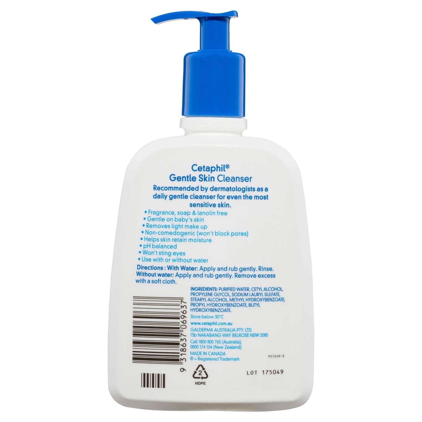 Cetaphil Gentle Skin Cleanser (Face &amp; Body) (For All Skin Types) 500mL