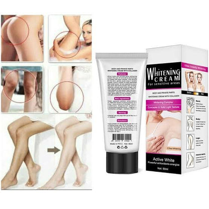 OZAKI Natural Black Whitening Cream Body &amp; Private Parts Whitening Cream with Collagen(100g)